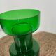 Green colored glass vase