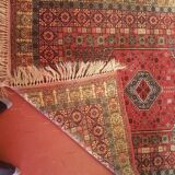 Ancien tapis caucasien 19ème siècle tissé à la main