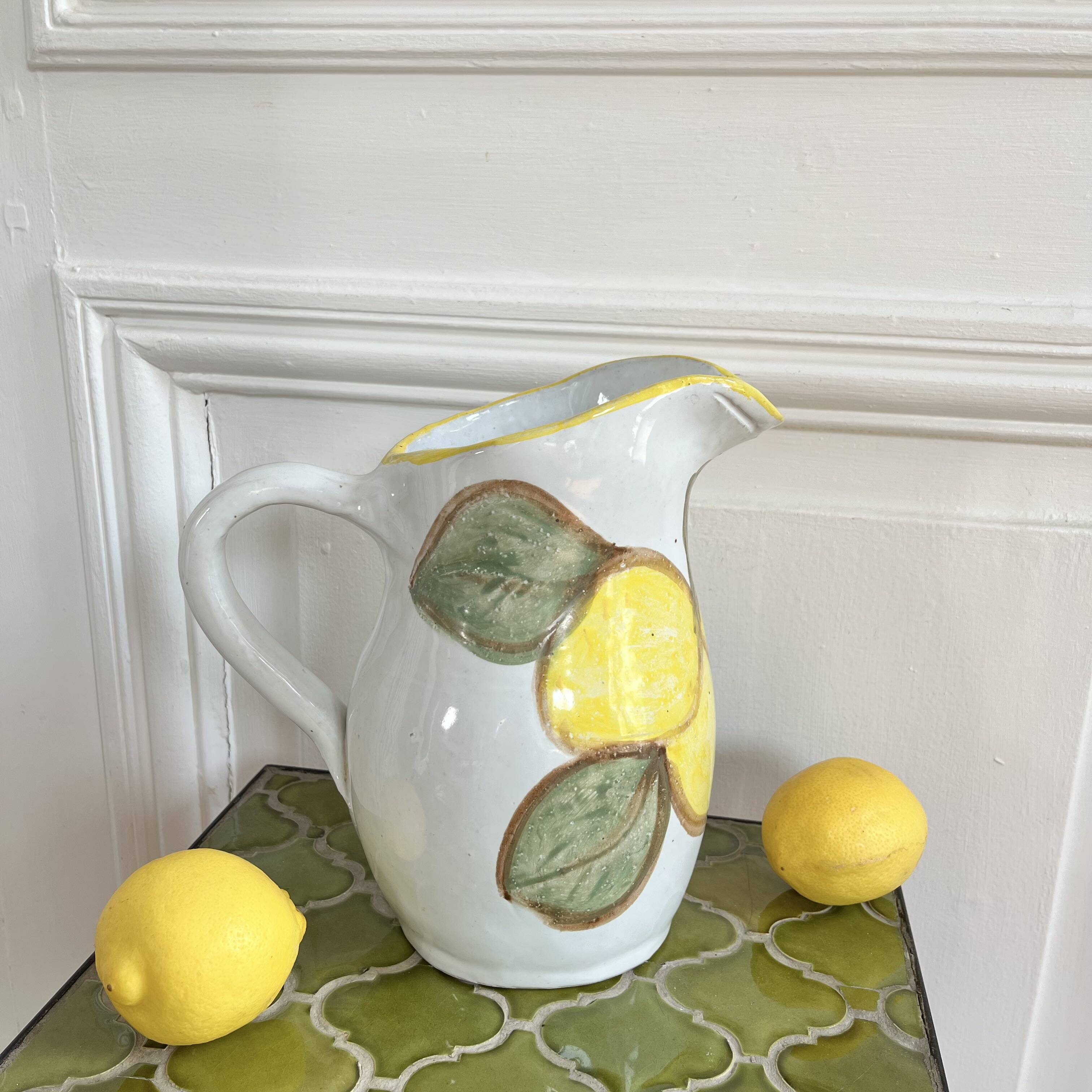 Ceramic lemon pitcher