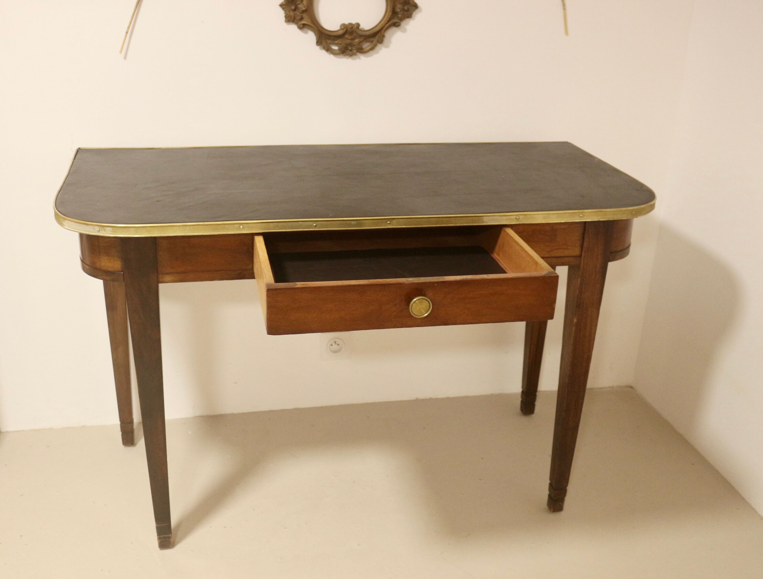 Console or half-moon desk with drawer