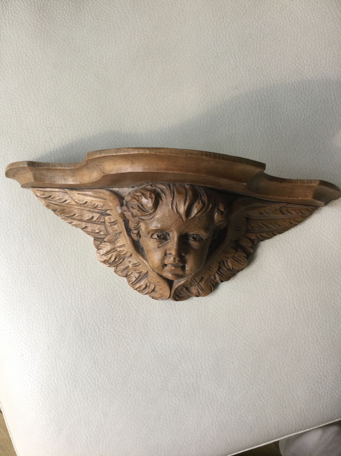 Small shelf / wooden wall lamp / Old Angelot