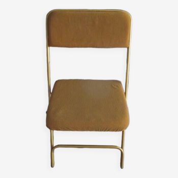 70's folding chair in velvet