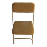 Chaise pliante années 70' en velours