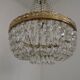 Preciosa Jablonec Czech Crystal & Brass Montgolfier Single Light Chandelier 4550
