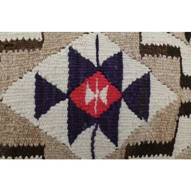 1970s Vintage Turkish Hand-Knotted Wool Cotton Beige Runner Rug 91x350
