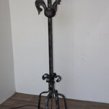 Lampadaire brutaliste "Le chant du Coq" en fer forgé, 1950