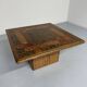 Table basse bois marqueterie design scandinave rolf middel et lindum