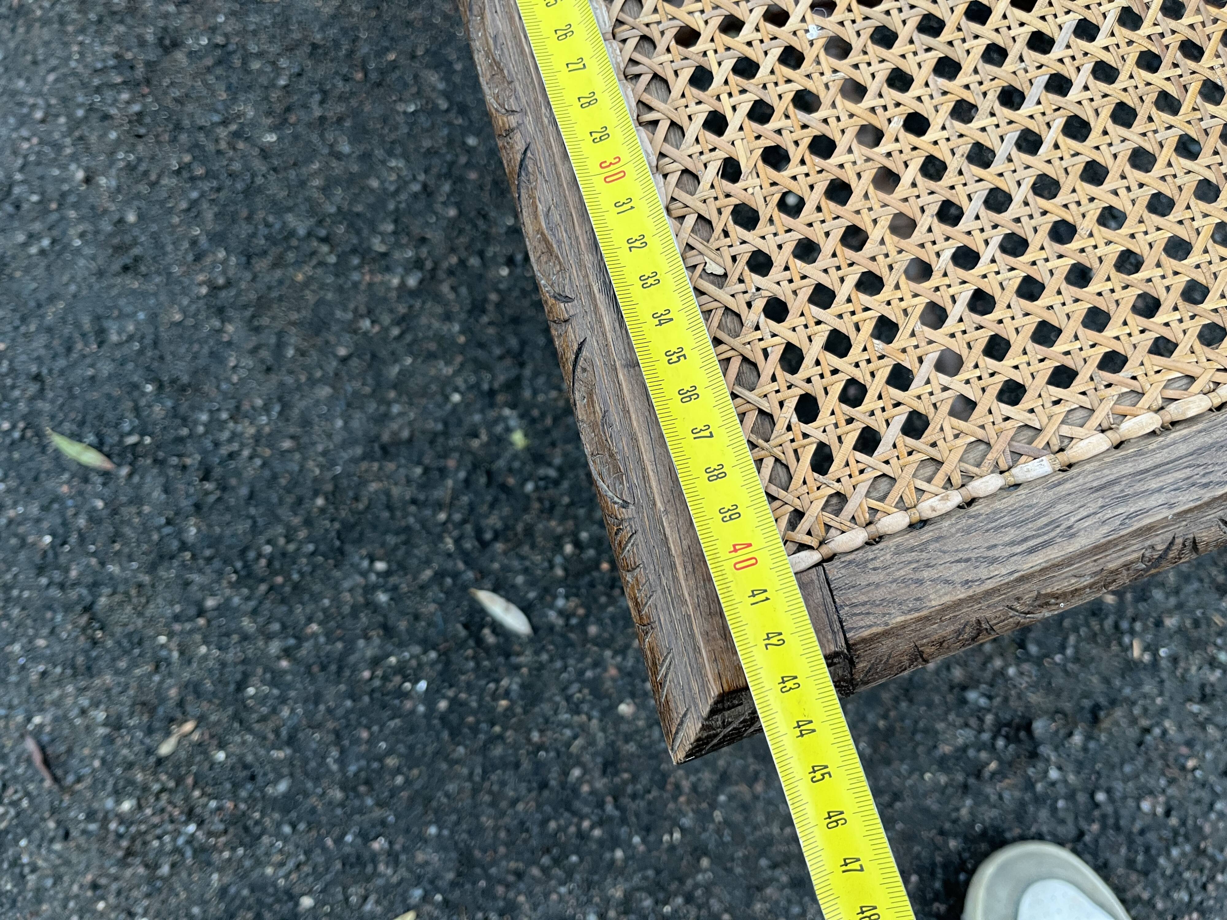 4 Henri II style chairs with twisted columns and cane seats