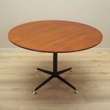Teak round table, Italian design, 1970s, production: Italy