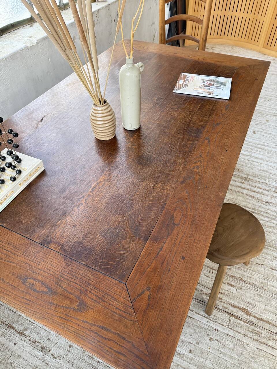 Dudouyt oak dining table 1940