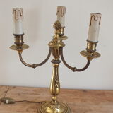 Louis XVI style lamp in bronze with 3 arms of light