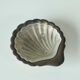 Art Deco Shell Pocket Bowl in Patinated Silver and Satin Glass from the 1930s