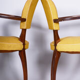 Set of four french artdeco chairs made by architect jules leleu, beech, 1930s