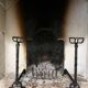 Pair of 18th century wrought iron andirons, log-carrying andirons