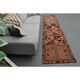 1970s Vintage Turkish Handmade Wool & Cotton Orange Runner Rug 82x340