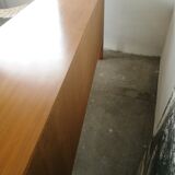 Large vintage row in blond wood