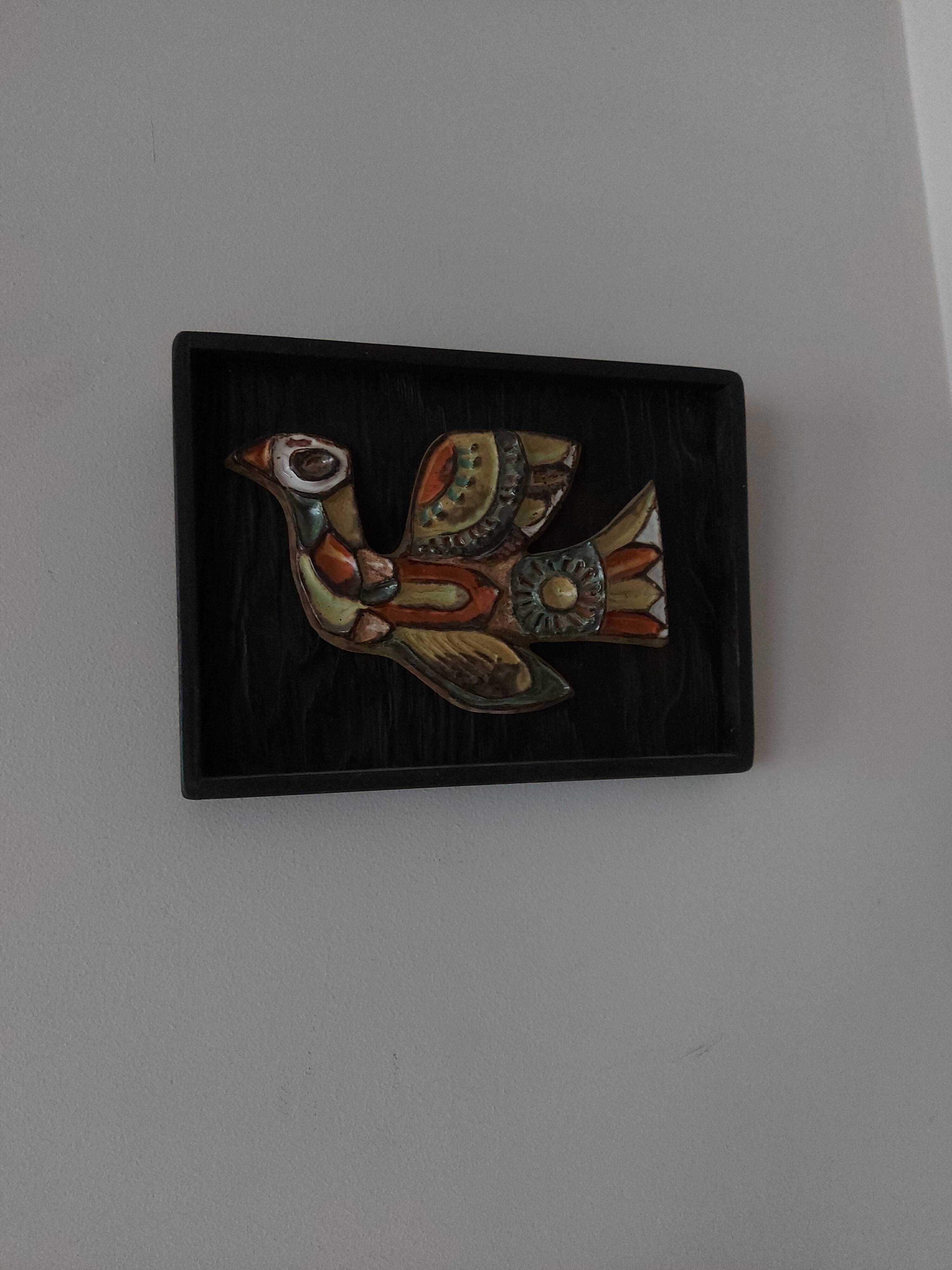 Plaque , ceramic roland zobel , the cyclades , anduze