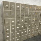 huge Trade furniture Archiving furniture 168 drawers metal filing cabinet Industrial VAL REX 1960s 64