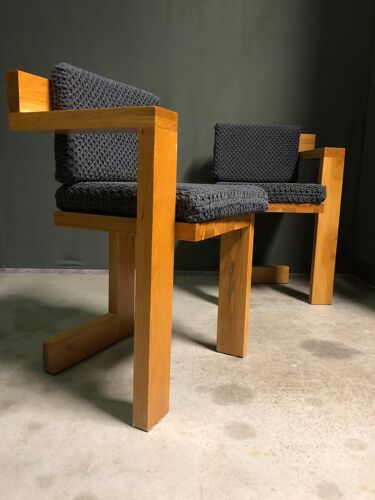 2 chaises Rietveld 'Steltman'