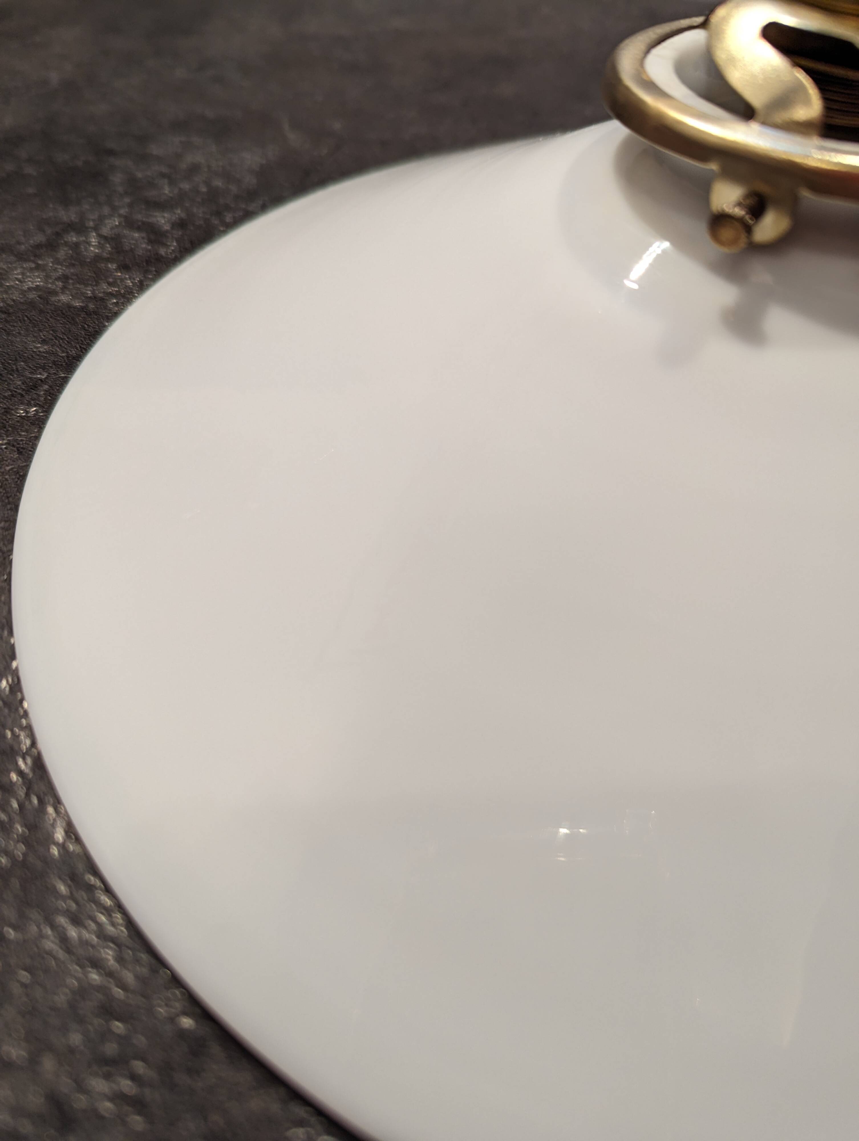 White opaline pendant light, 1930