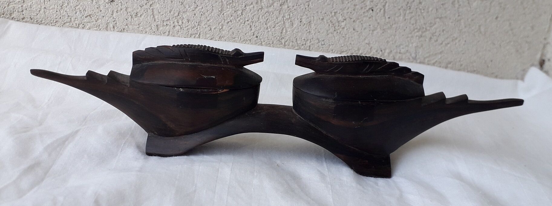 Salière poivrier en bois crocodile