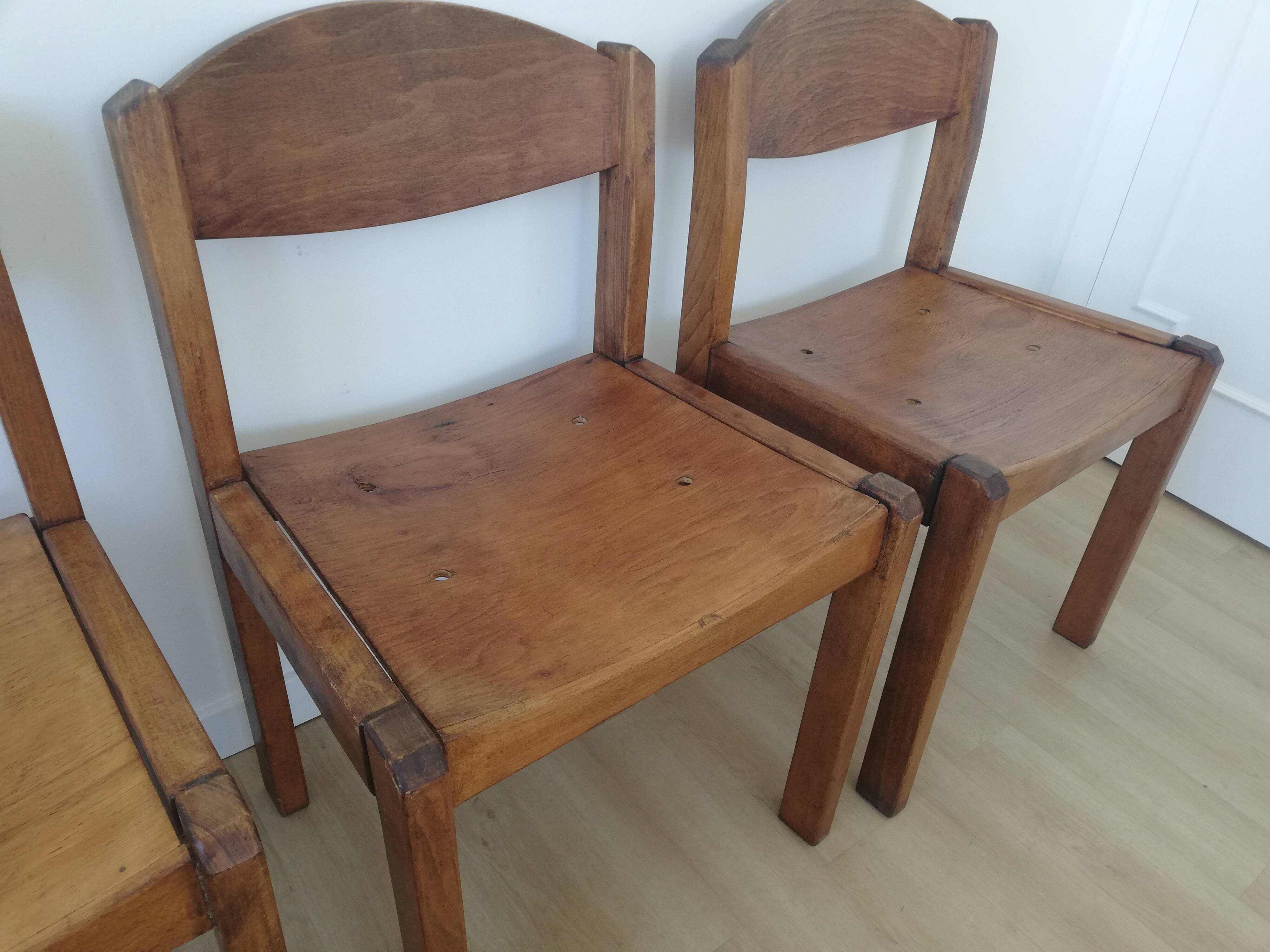 Lot of three vintage baumann chairs