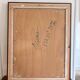 Oil Panel Bouquet Flowers Vase Blue Signed Framed Still Life