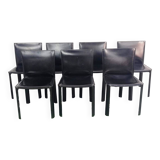 Set of 6 De Couro chairs