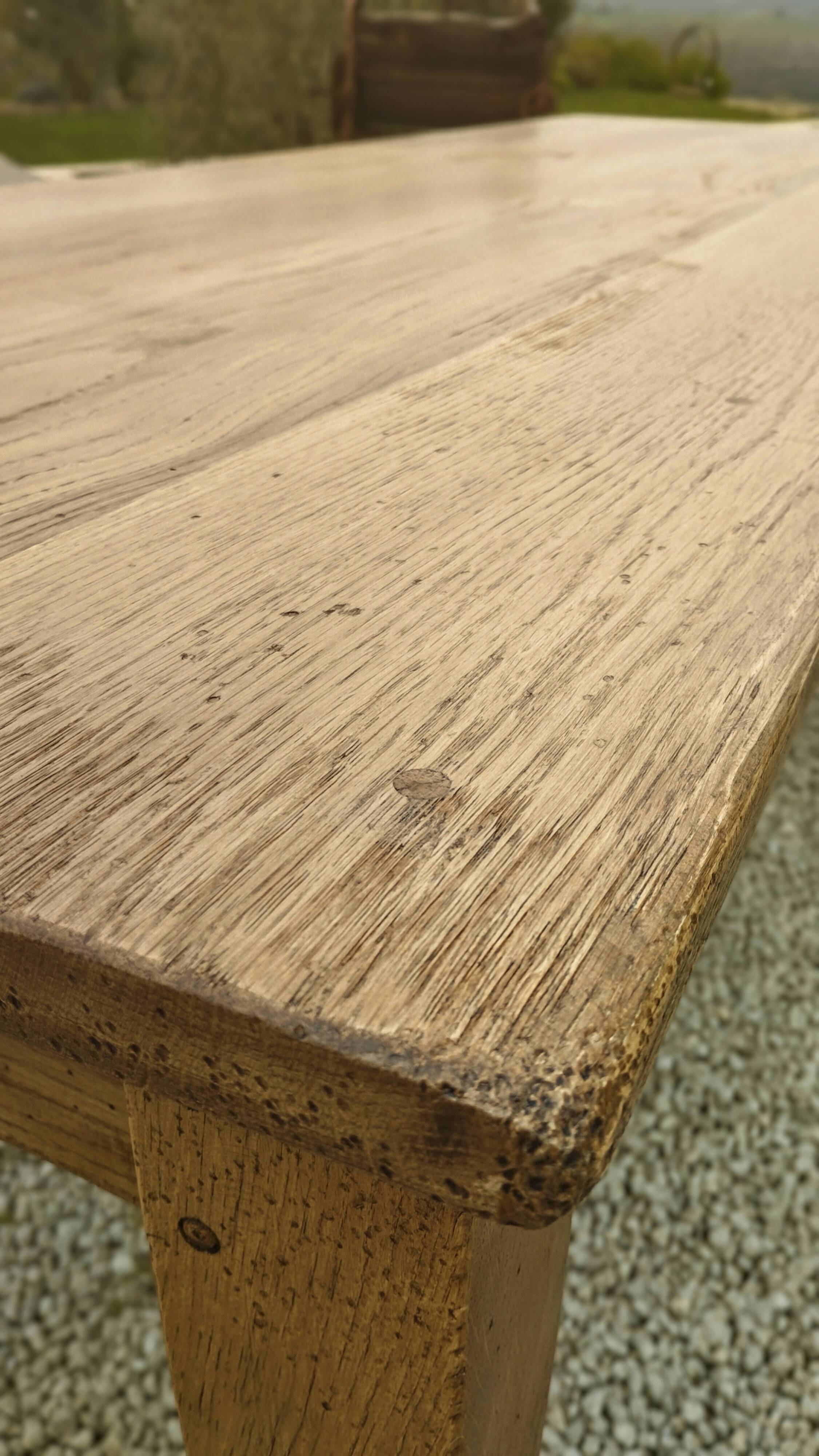 Solid oak farmhouse table 220cm x 75cm