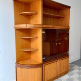 Vintage wall unit display cabinet