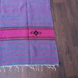 Tapis marocain berbère fait main en coton multicolore 140 x 220 cm