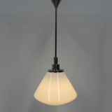 Art Deco school lamp with white glass shade
