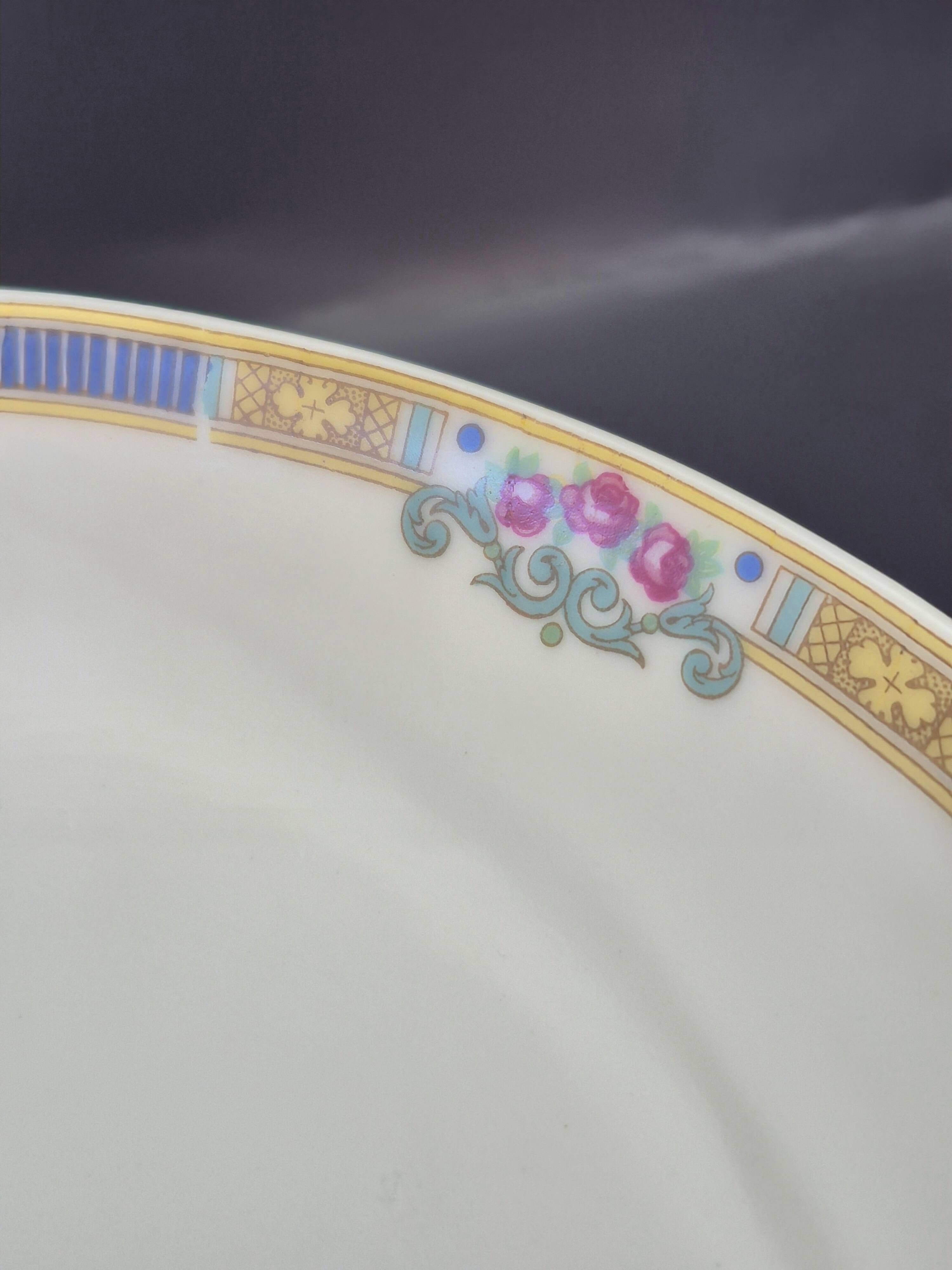 Compotier en porcelaine fine de Limoges Bernardaud & Cie – Art Déco – A712