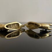 Pair of bronze coat hooks - Italy, 1950s