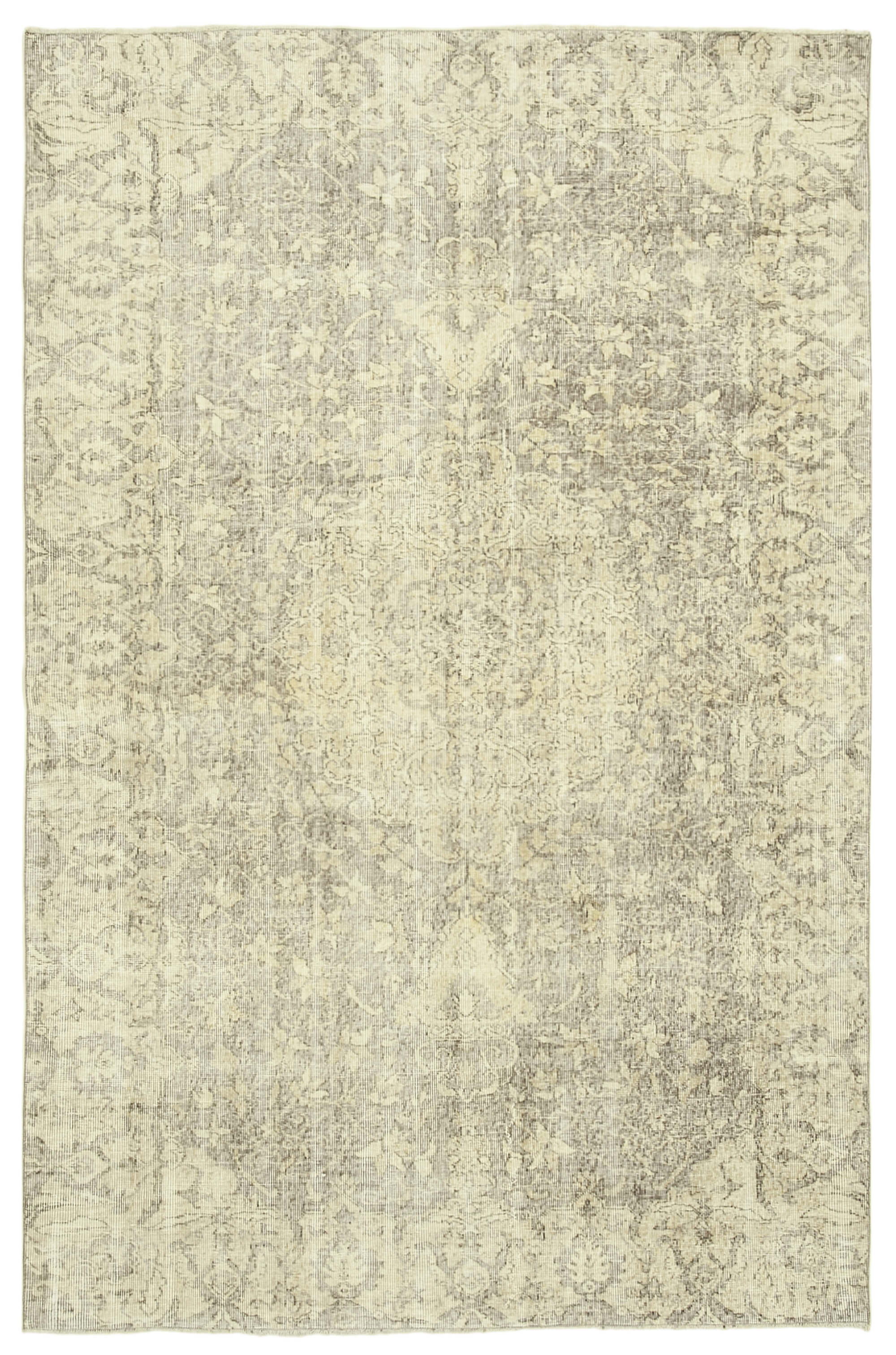 Handwoven Antique Anatolian Beige Rug 193 cm x 298 cm - 38951