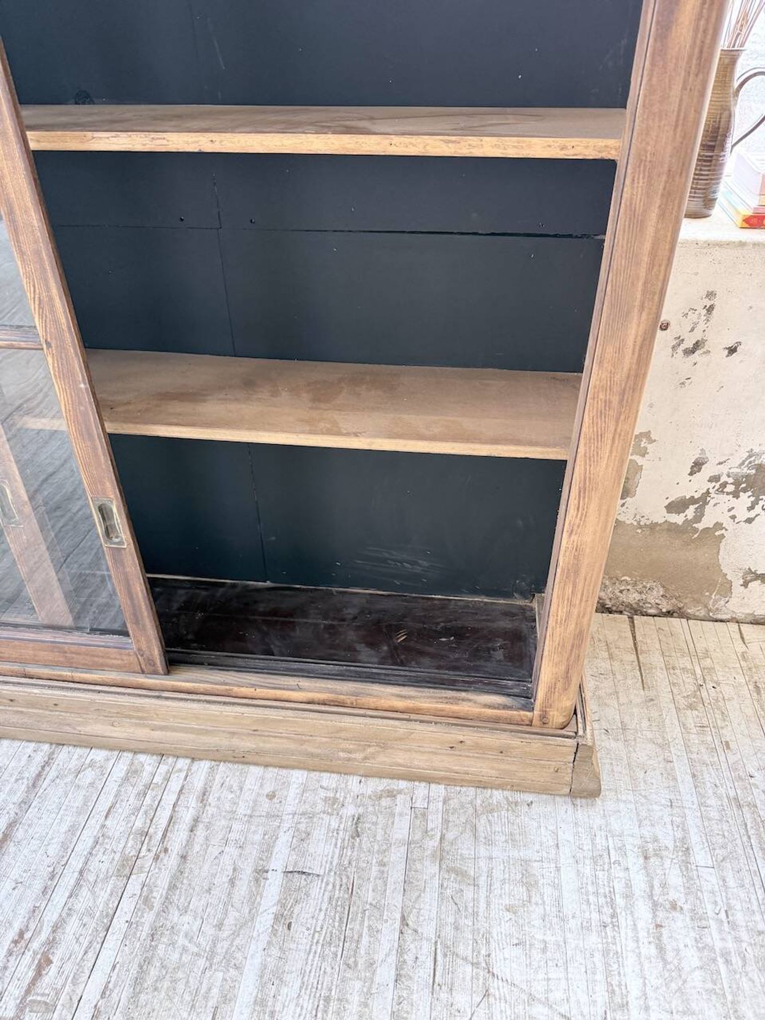 XXL industrial sideboard with glass doors