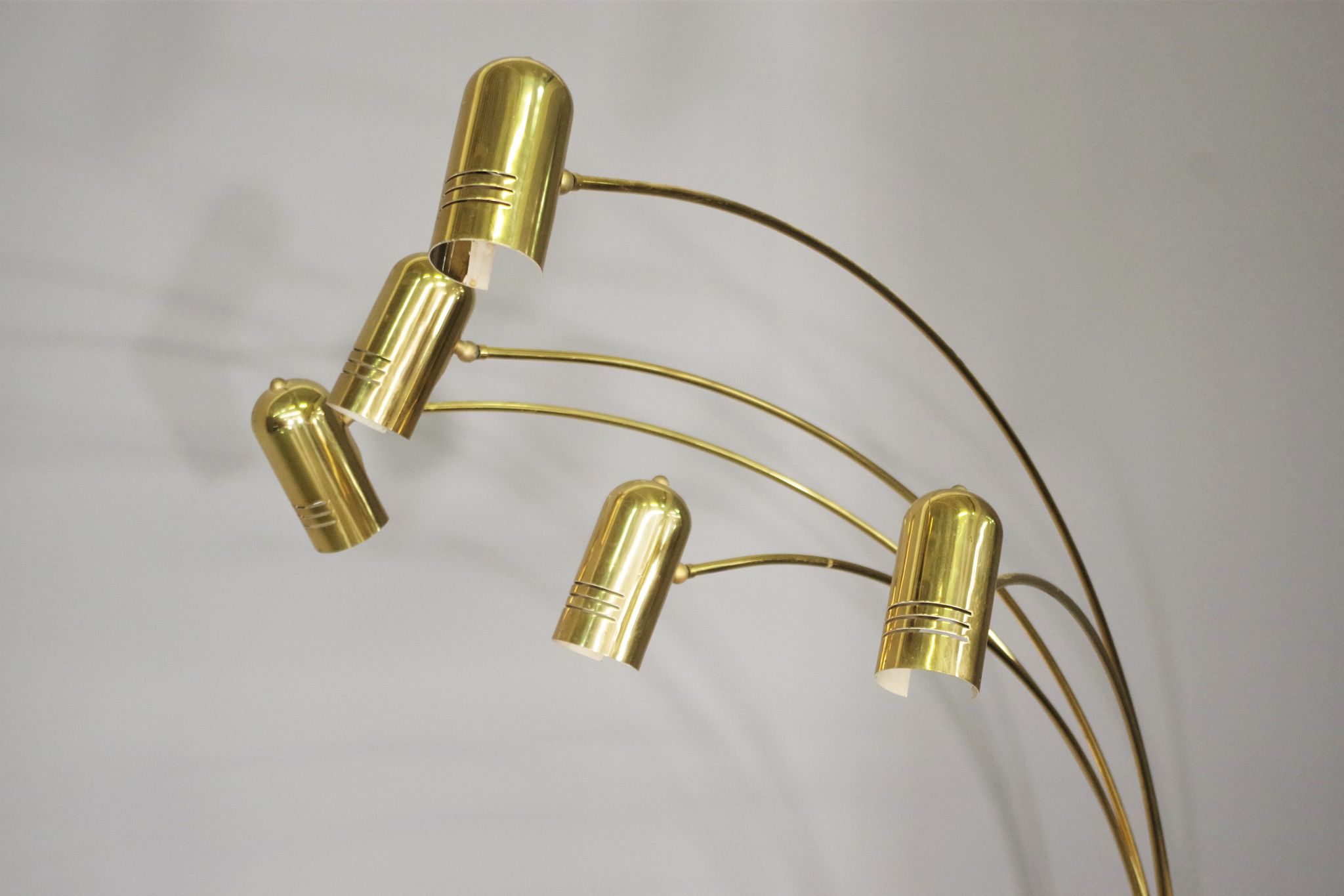 Brass floor chandelier, 70s