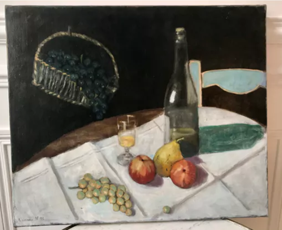 Old painting oil on canvas still life
