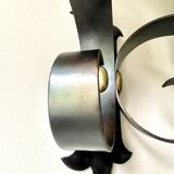 Large brutalist wall lamp by Jean Perzel