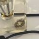 Vintage Holophane glass tulip crystal table lamp