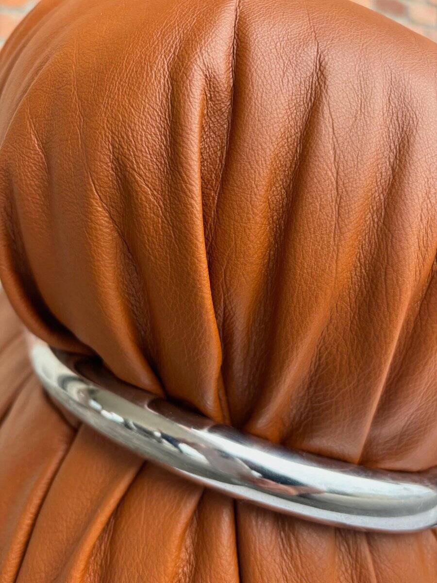 Sesann Leather Sofa by Gianfranco Frattini for Cassina, 1972
