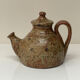 Vintage glazed ceramic sculptural teapot from the 1970s.
