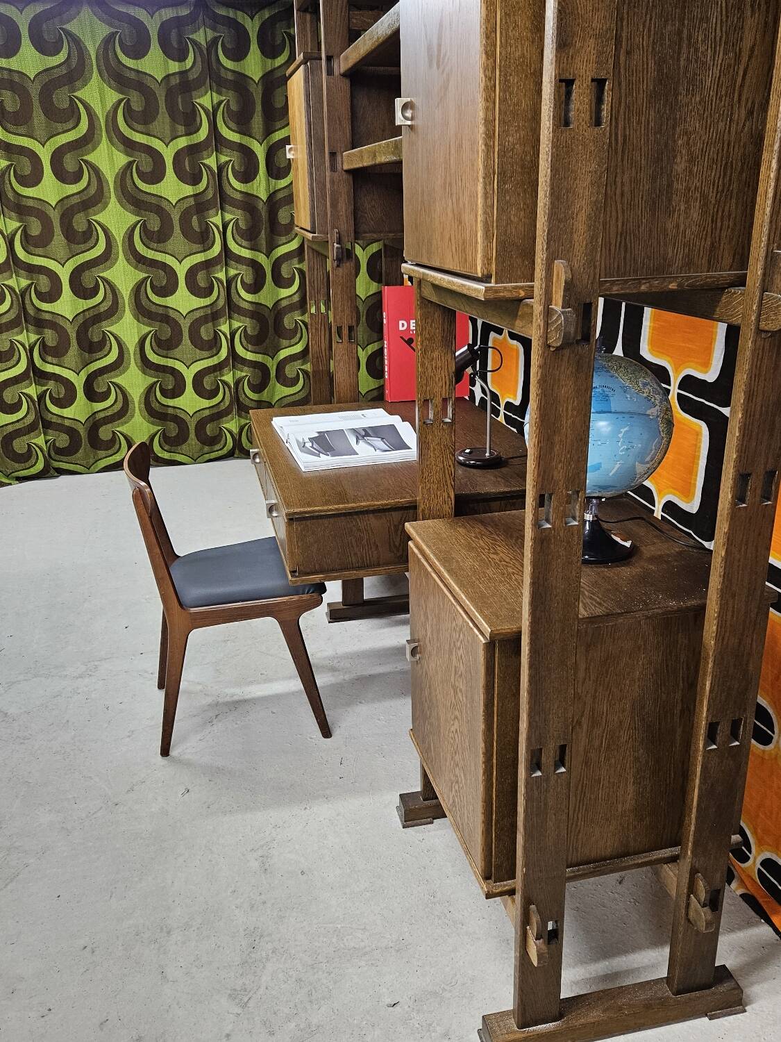 Vintage modular furniture 1970" library desk