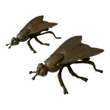 Cendrier abeille mouche laiton vintage