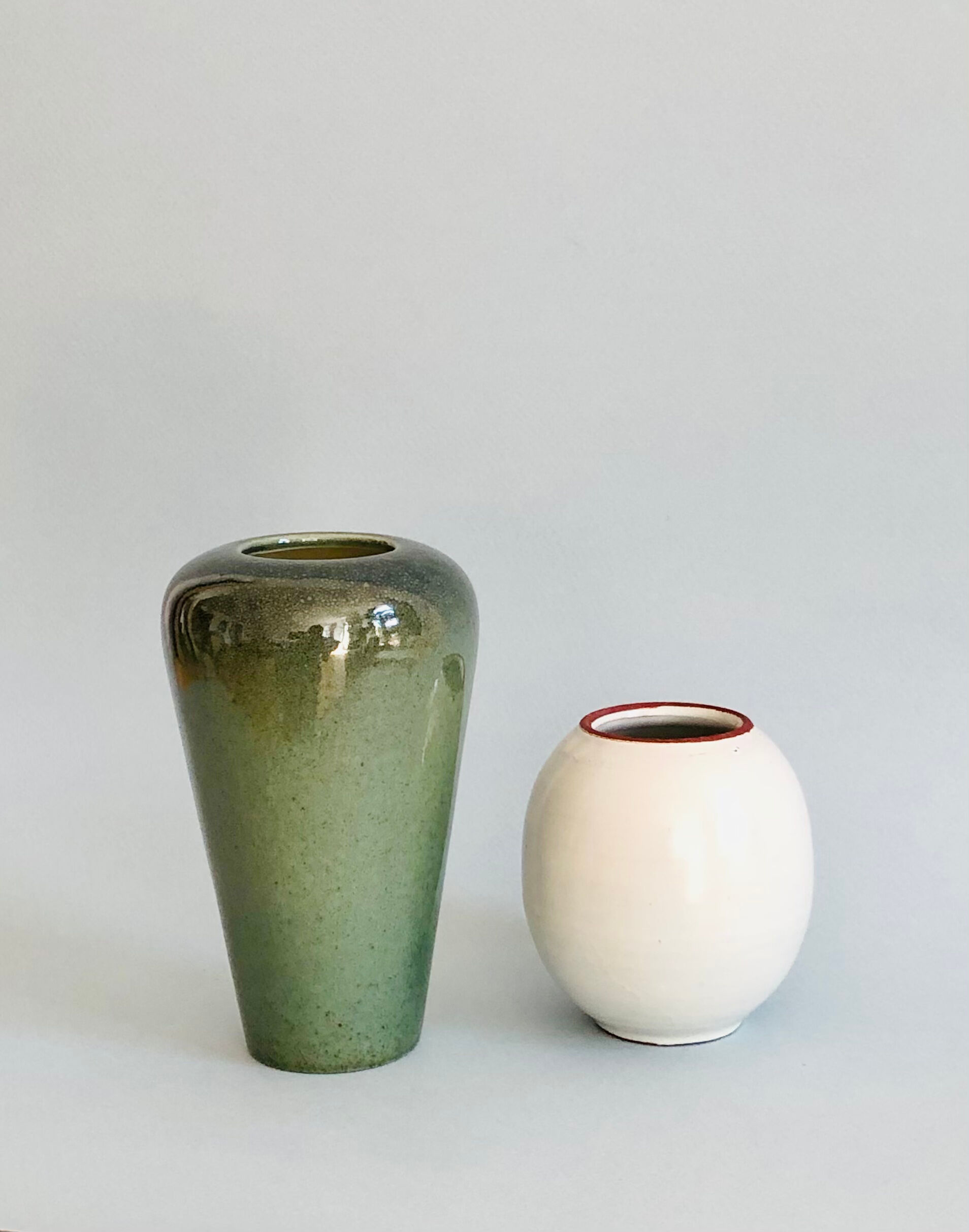 Duo of Dutch ceramic vases