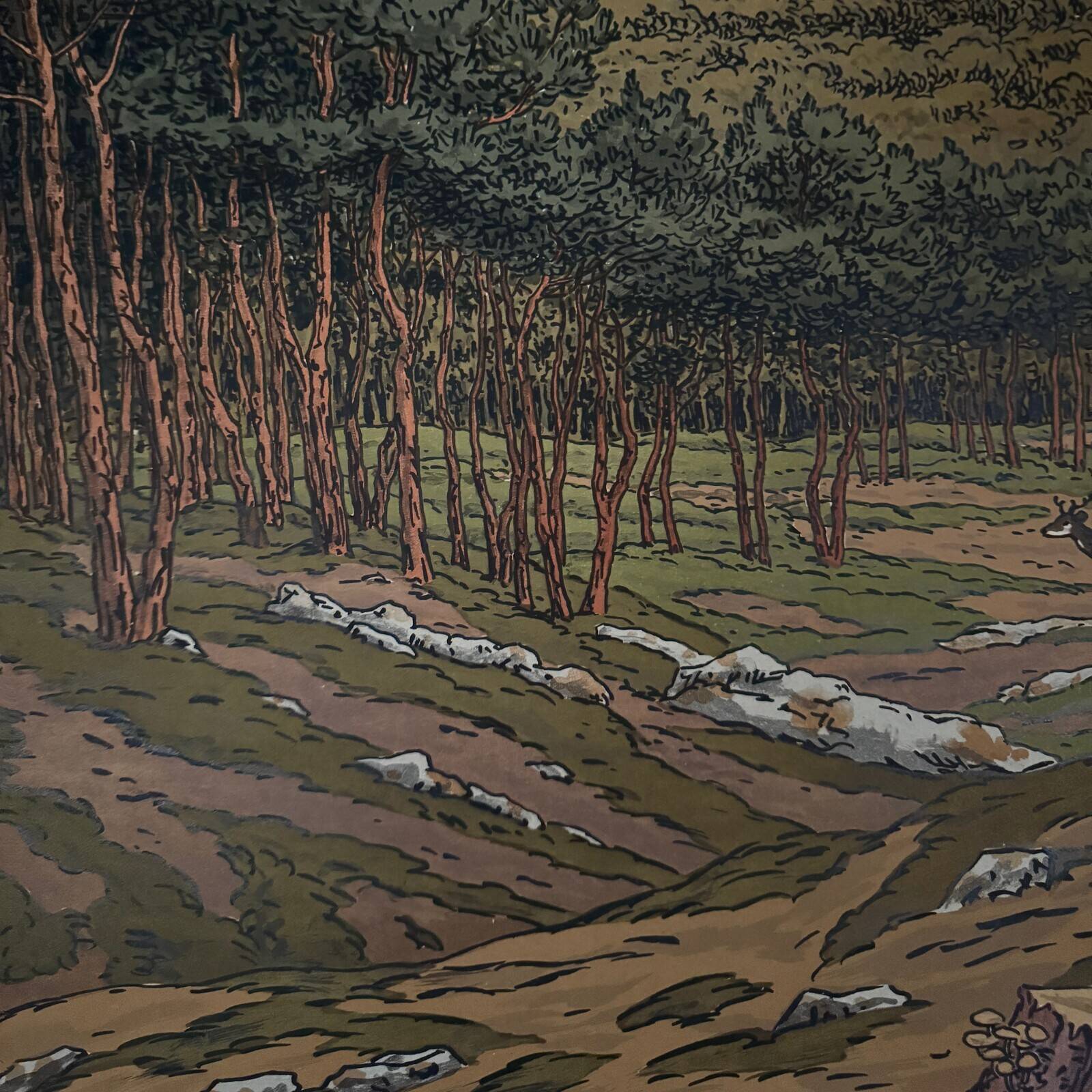 Lithograph by Henri Rivière Aspects of Nature - The Forest
