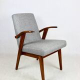 Set of  vintage armchairs chairs 300-123, design by M. Puchała - grey herringbone