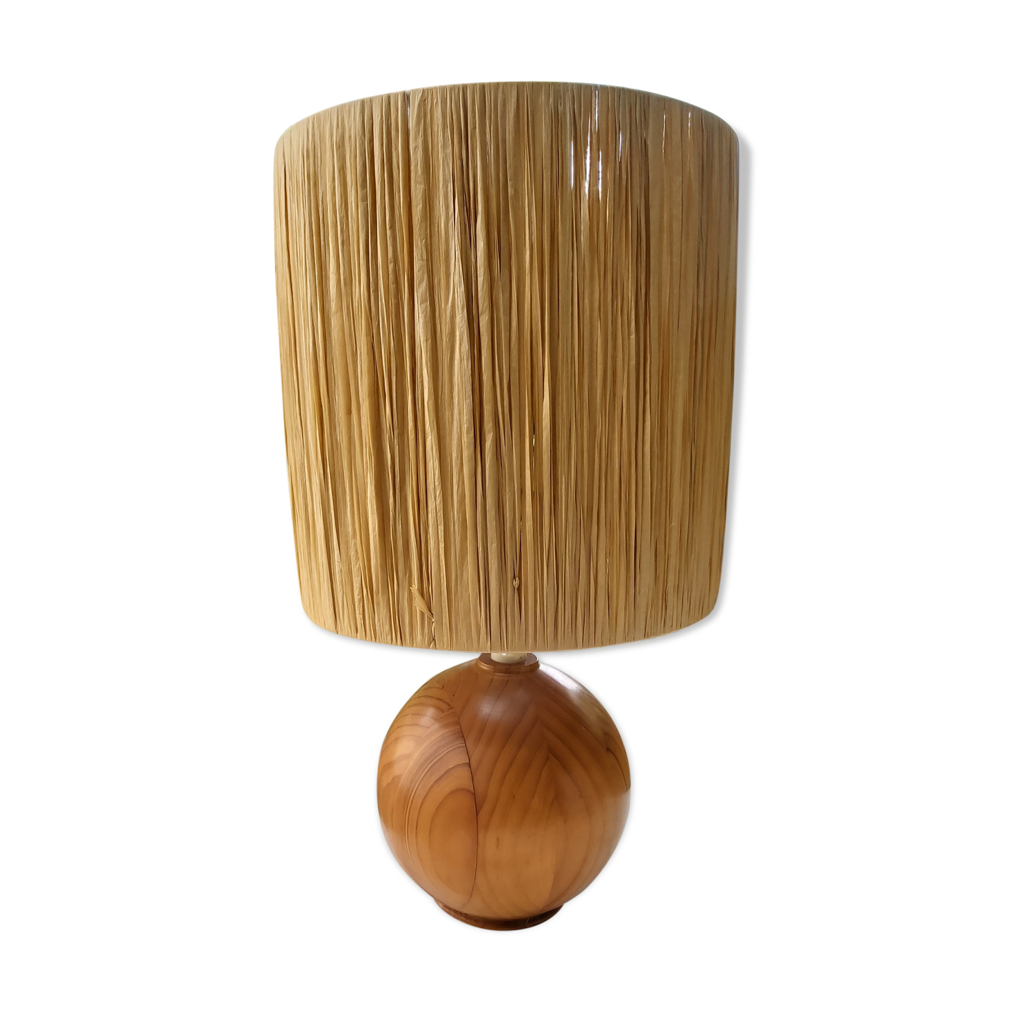 Lampe vous et raphia vintage