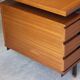 Mahogany veneer desk by Pierre Guariche for Minvielle, 1950s