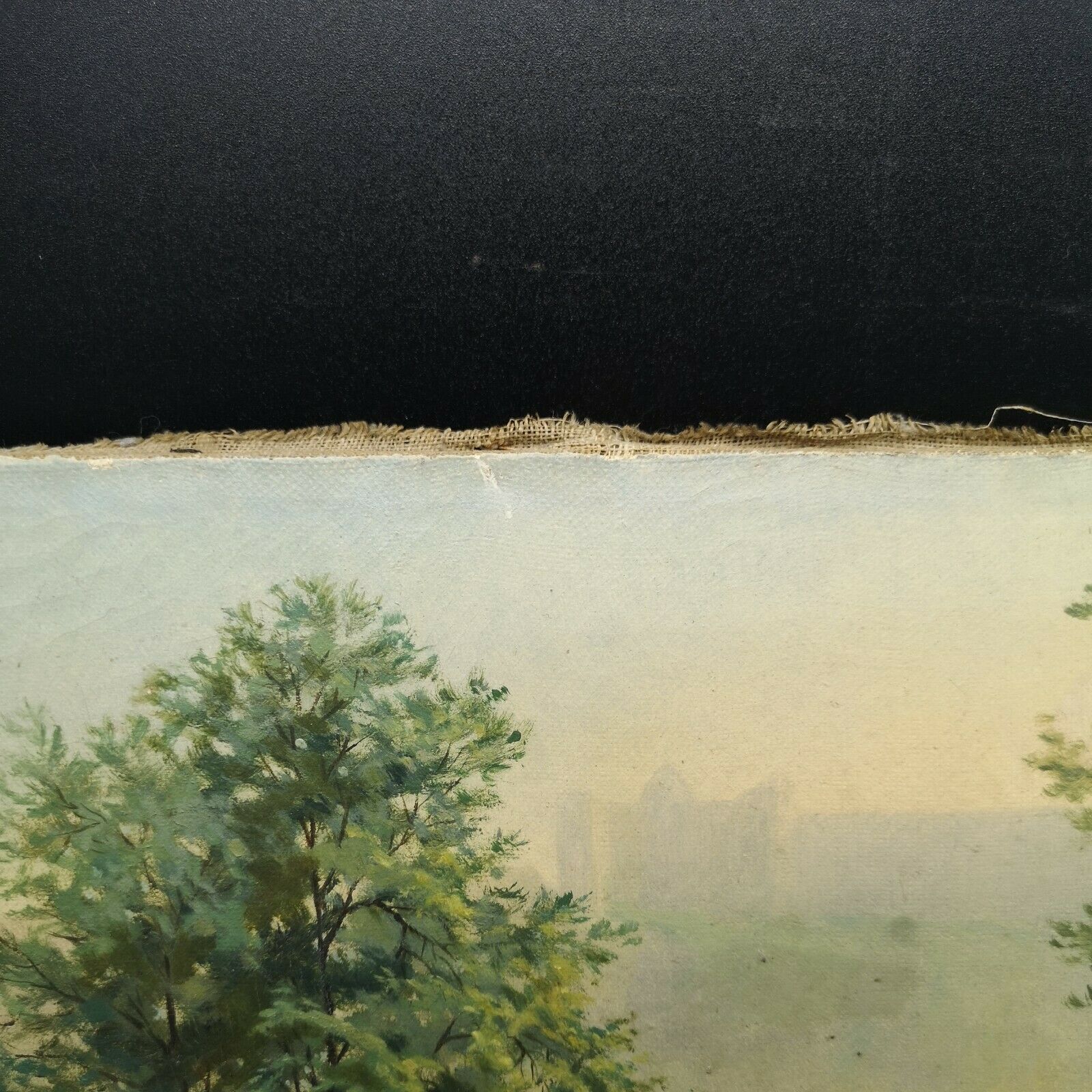 Oil on canvas painting landscape signed A Tournier 1884